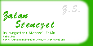 zalan stenczel business card